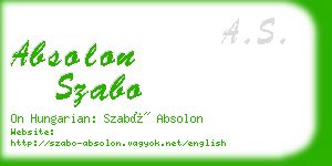 absolon szabo business card